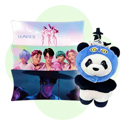 Kpop Demon Hunters Pillow & Derpy Panda Plush